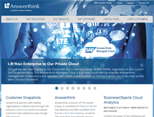 Tablet Screenshot of answerthink.com